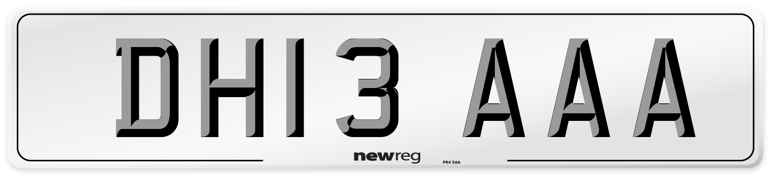DH13 AAA Number Plate from New Reg